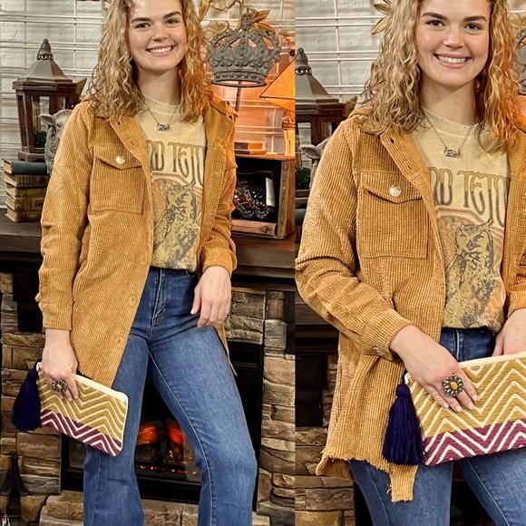 Corduroy Shacket - Picture 1 of 8